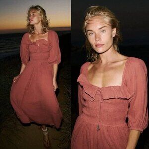 RARE Free People Oasis Midi Dress - Auburn - XS